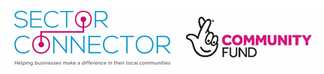 Sector connector and lottery community fund logos