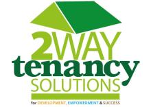 2 way tenancy solutions logo: green text saying 2 way tenancy solutions under a green roof