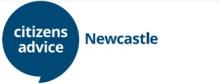 blue speech bubble with Citizens Advice written inside and Newcastle to the right